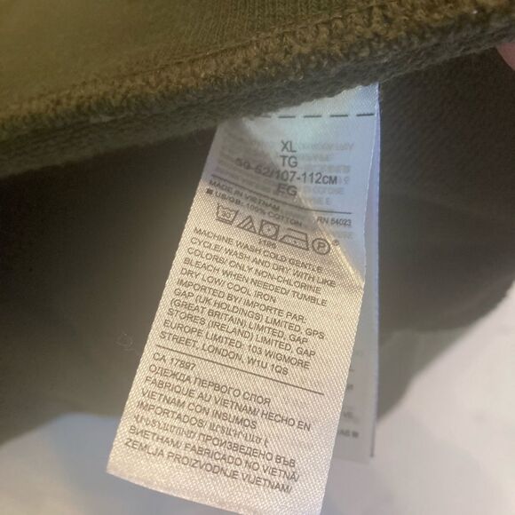 Banana republic Lux jersey half zip long sleeve olive green sweater XL - Picture 6 of 6